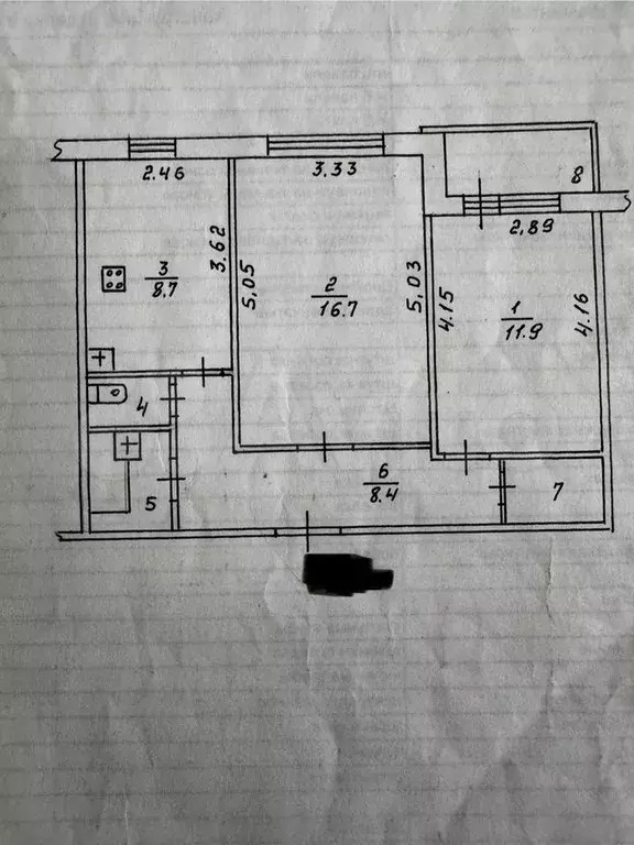 2-к. квартира, 53,3 м, 7/9 эт. - Фото 0