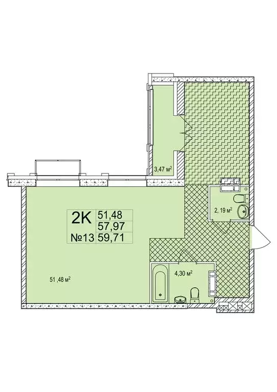 2-комнатная квартира: Нижний Новгород, Малая Ямская улица, 22 (59.71 ... - Фото 0