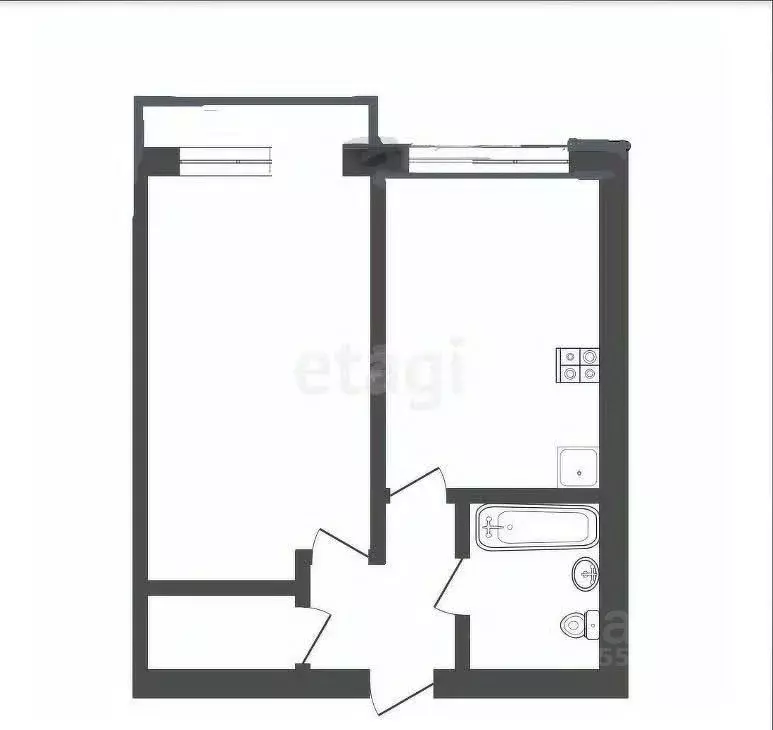 1-к кв. Костромская область, Кострома Никитская ул., 92А (39.0 м) - Фото 1