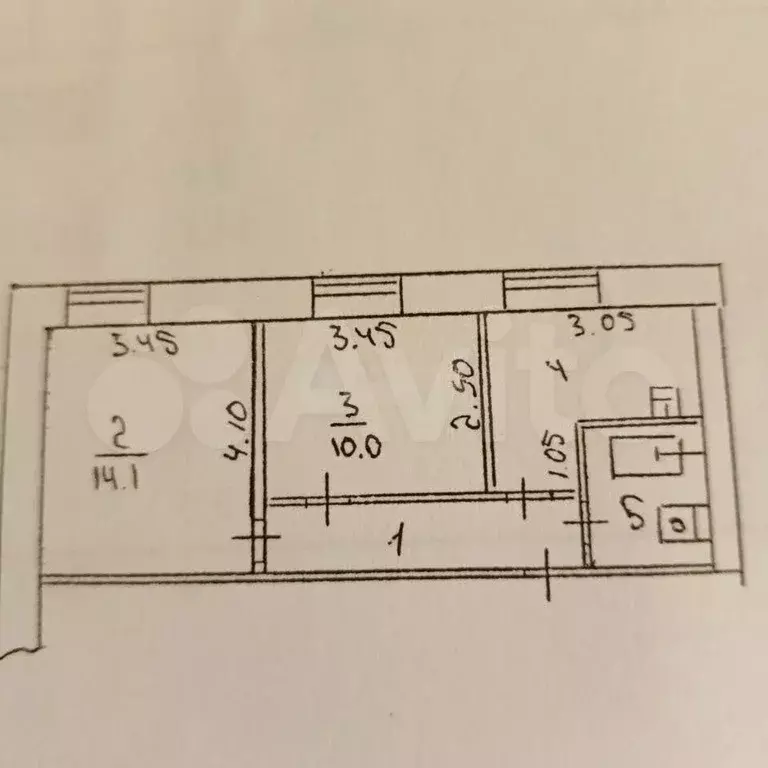 2-к. квартира, 40 м, 1/5 эт. - Фото 0