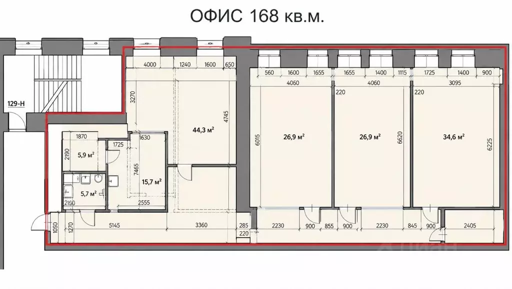 Офис в Санкт-Петербург Конногвардейский бул., 4 (168 м) - Фото 2