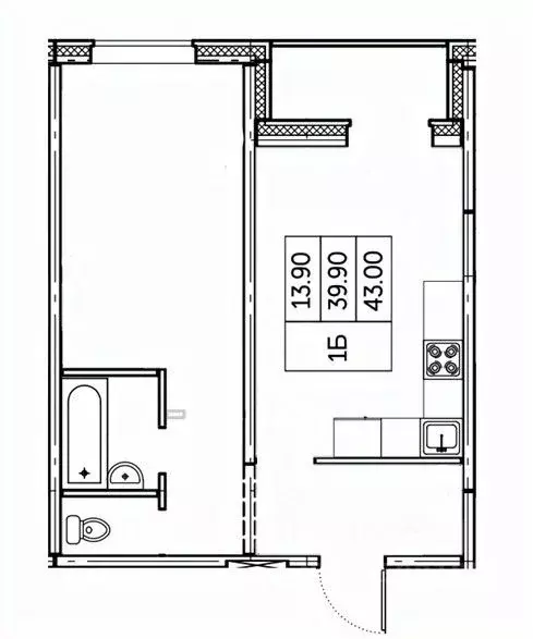 1-к кв. Чувашия, Чебоксары ул. П.В. Дементьева, поз1 (43.0 м) - Фото 0