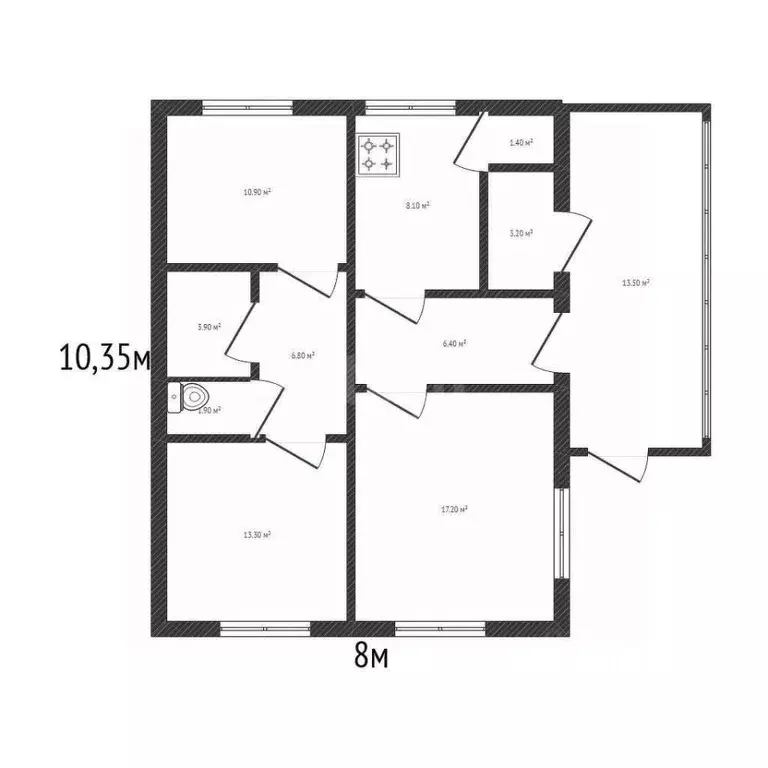 Дом в Брянская область, Почеп Светлая ул. (87 м) - Фото 2