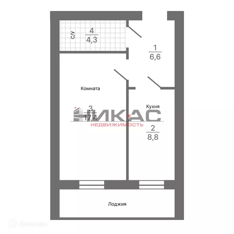 Продаётся 1-к квартира, 39.6 м - Фото 1