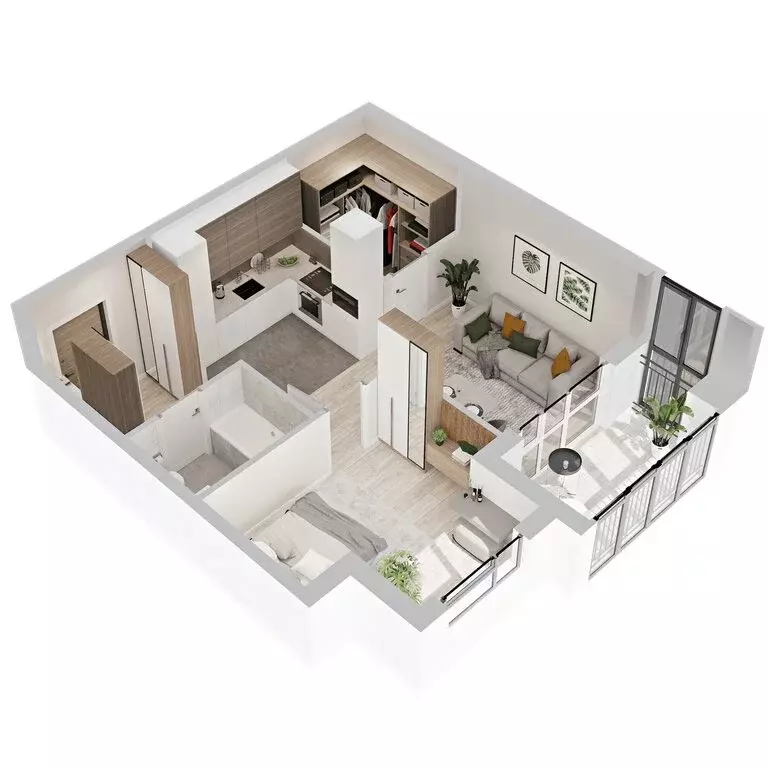 1-комнатная квартира: Кострома, микрорайон Новый город (46.2 м) - Фото 1