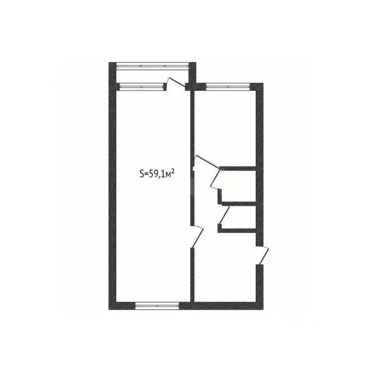 3-к кв. Брянская область, Клинцы ул. Мира, 107 (59.1 м) - Фото 1