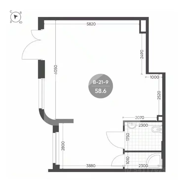 Торговая площадь в Москва 3-я оч., Шагал жилой комплекс, к6 (59 м) - Фото 2