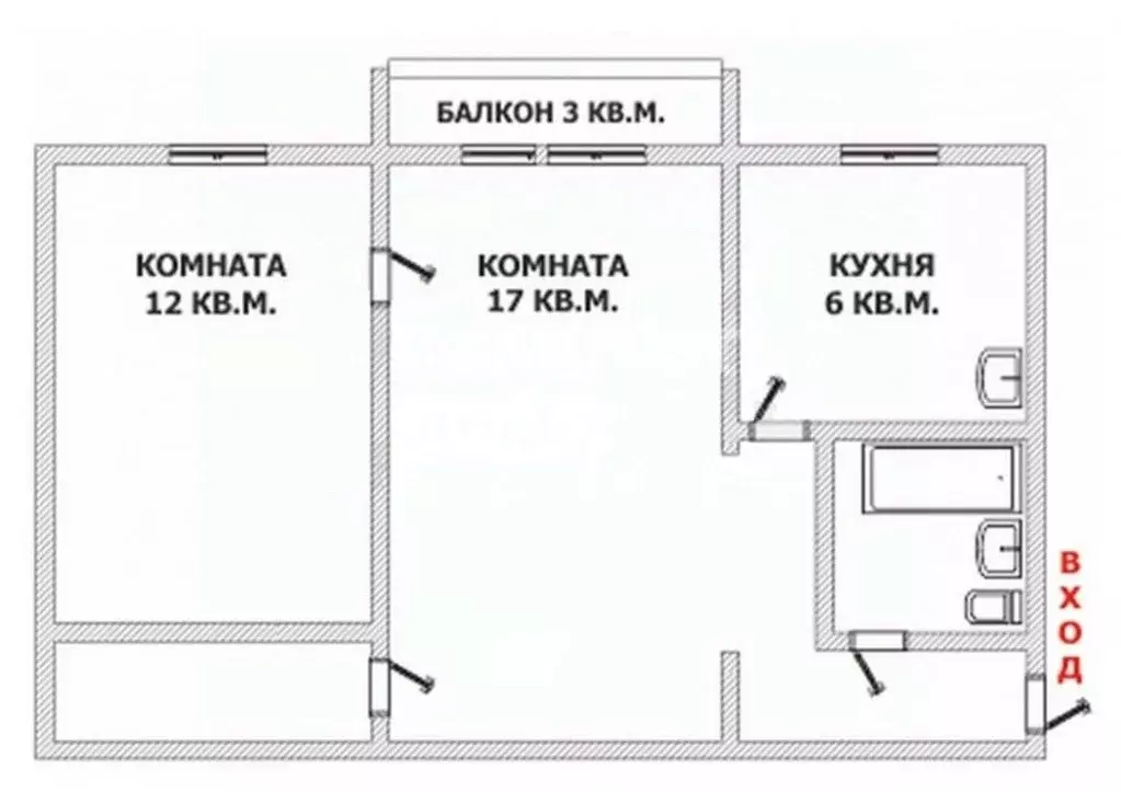 2-к кв. Рязанская область, Рязань Троллейбусный пер., 21 (44.5 м) - Фото 2