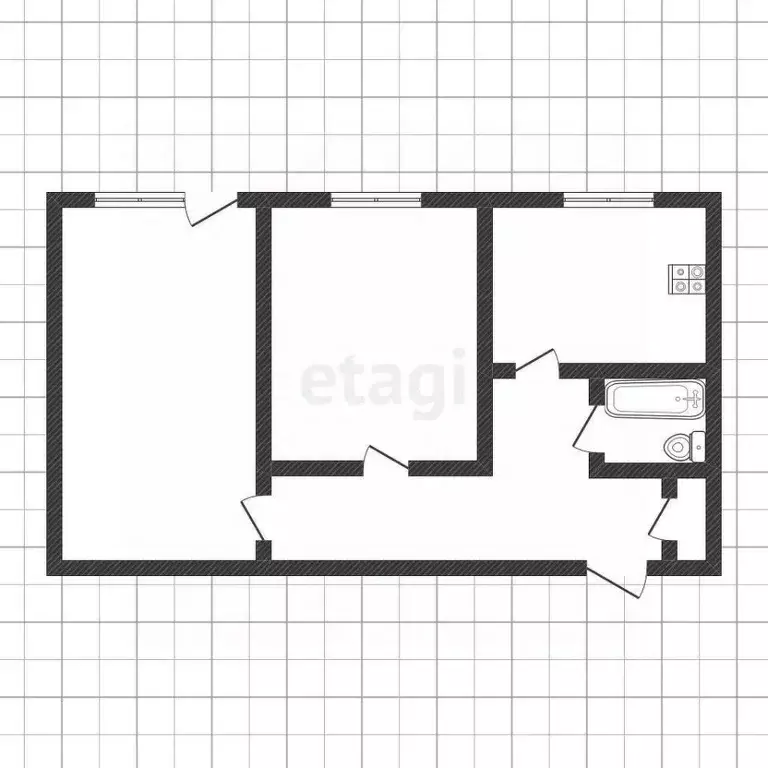 2-к кв. Смоленская область, Ярцево ул. Энтузиастов, 27 (41.2 м) - Фото 2