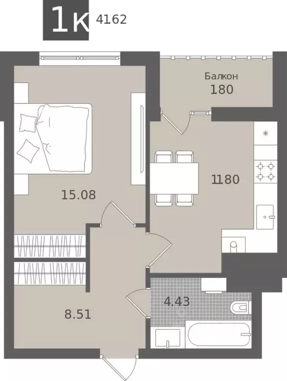 1-к кв. Калининградская область, Светлогорск Лесная Сказка жилой ... - Фото 1