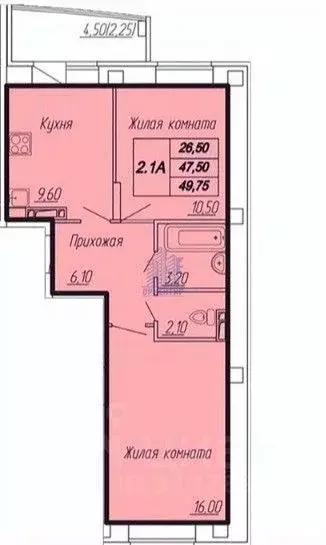 2-к кв. Чувашия, Чебоксары ул. Юрия Гагарина, 47к4 (50.5 м) - Фото 0