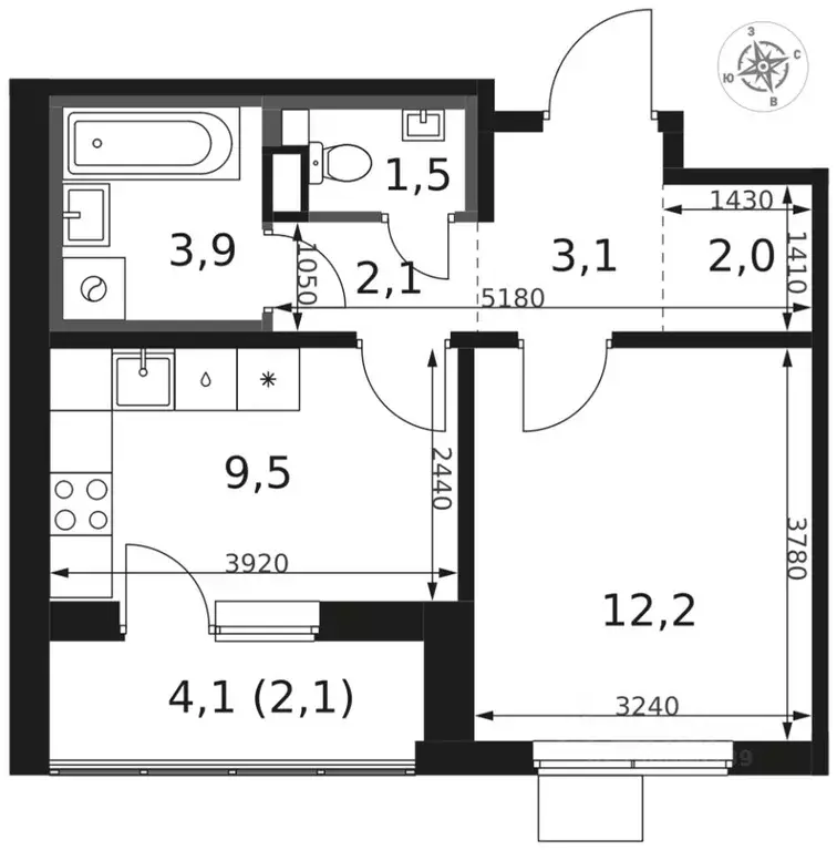 1-к кв. Московская область, Химки Клязьма-Старбеево мкр, Международный ... - Фото 0