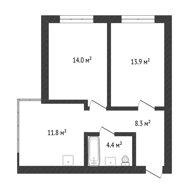 2-комнатная квартира: Ульяновск, улица Народного учителя Латышева, 3 ... - Фото 1