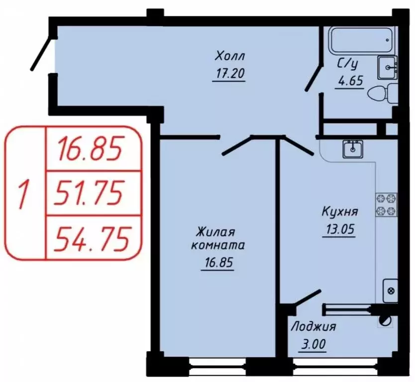 1-комнатная квартира: Кисловодск, улица 40 лет Октября, 37 (54.75 м) - Фото 1