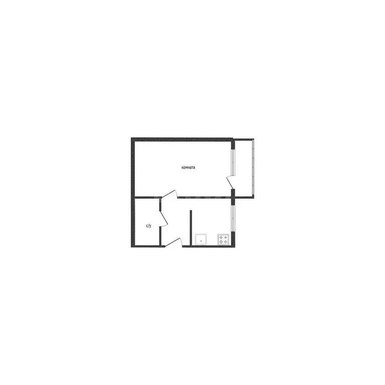 1-комнатная квартира: Курган, Пролетарская улица, 64 (38.5 м) - Фото 1