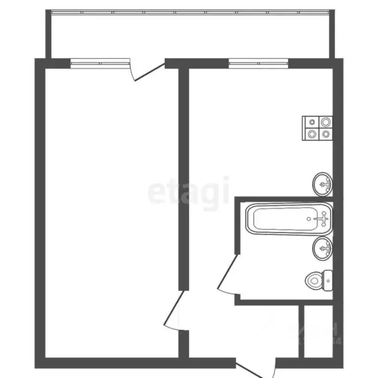 1-к кв. Иркутская область, Ангарск 10-й мкр, 46 (34.7 м) - Фото 2
