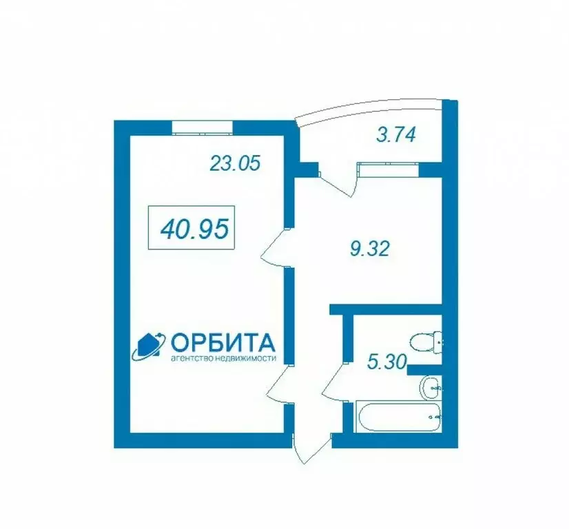 1-комнатная квартира: Тюмень, улица Павла Шарова, 1к1 (40.7 м) - Фото 1