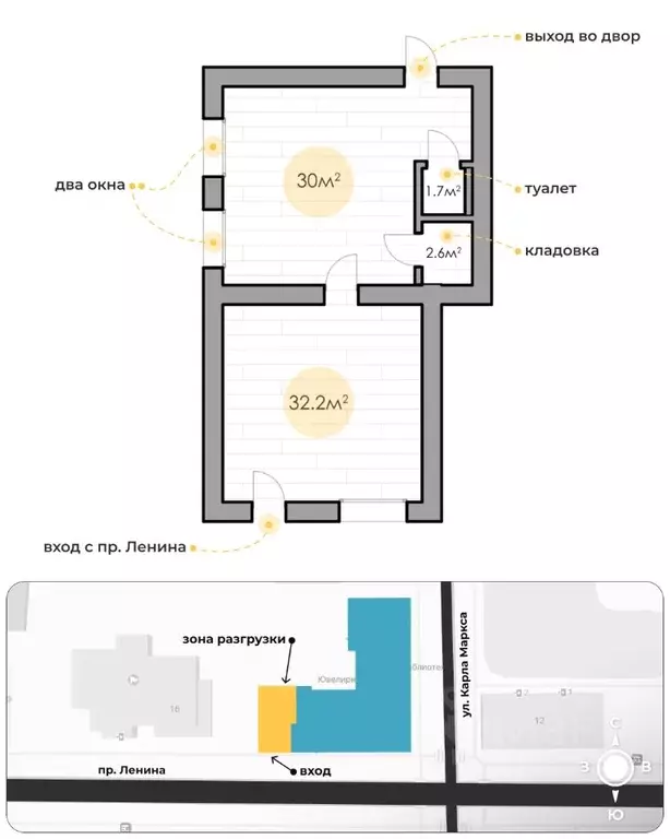 Торговая площадь в Ленинградская область, Лодейное поле просп. В.И. ... - Фото 2