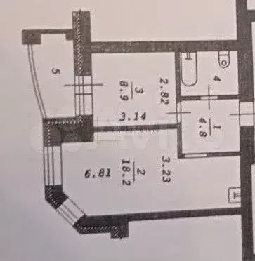 1-к. квартира, 40 м, 5/5 эт. - Фото 0