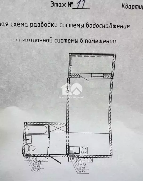 Студия Новосибирская область, Новосибирск Игарская ул., 7 (25.0 м) - Фото 2