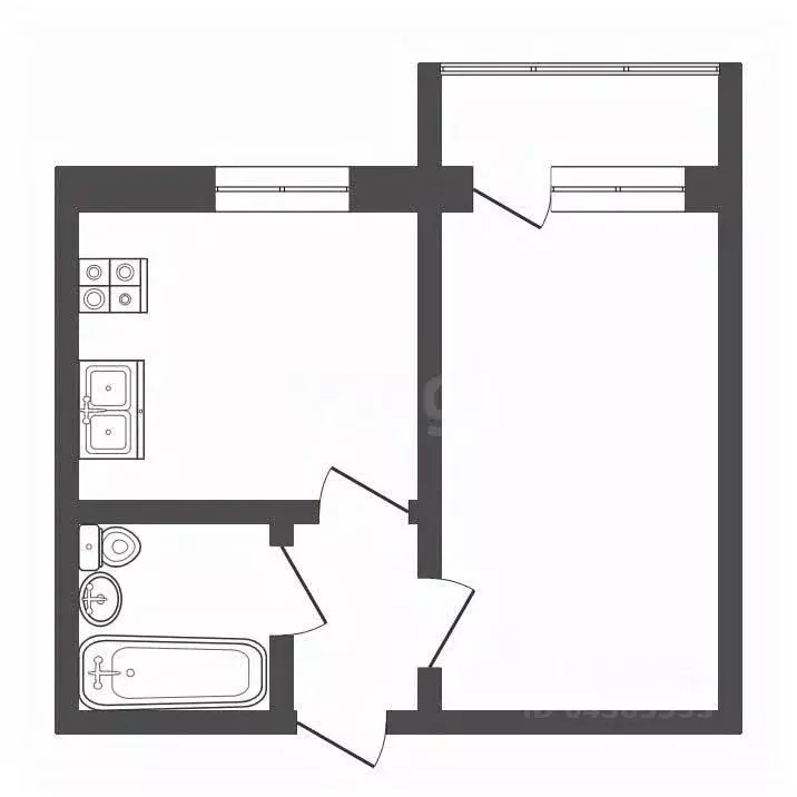 2-к кв. Алтайский край, Барнаул ул. 6-я Нагорная, 15Г/10 (39.7 м) - Фото 2
