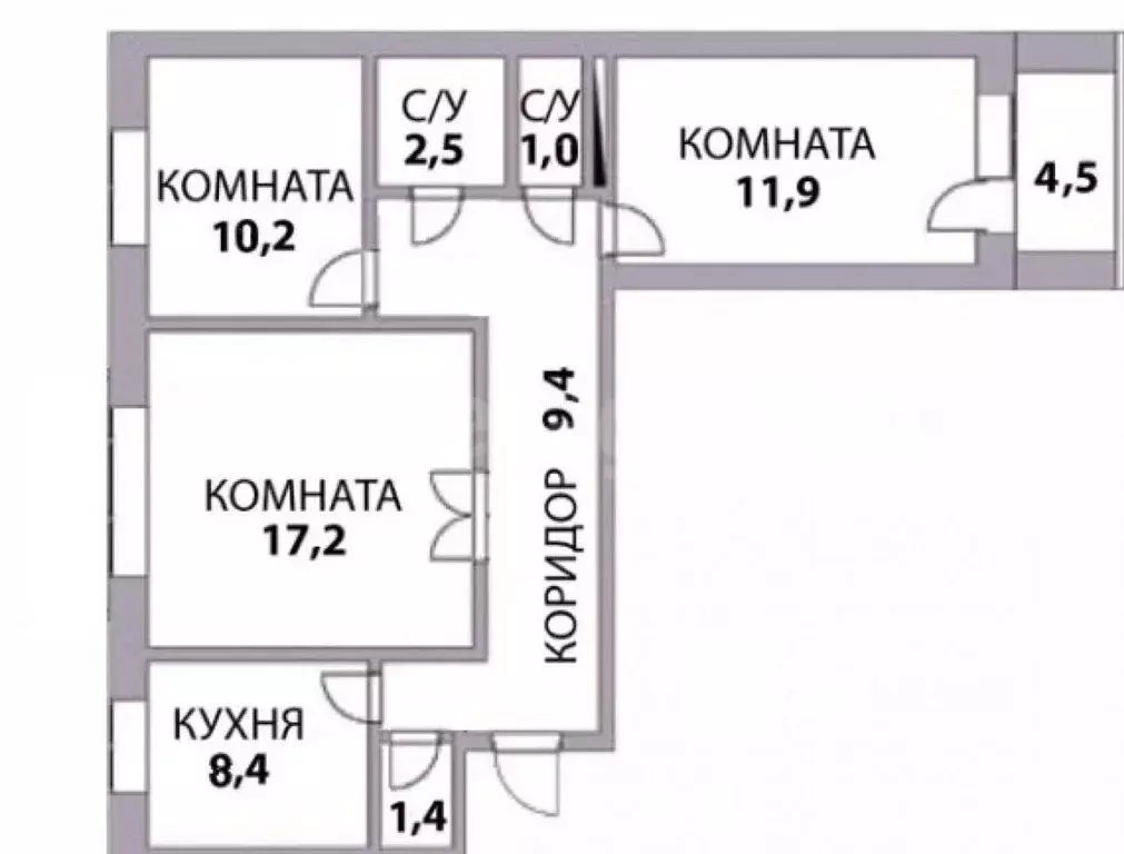 3-комнатная квартира: Узловая, улица Беклемищева, 25 (58.8 м) - Фото 0