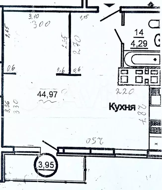 1-к. квартира, 45 м, 24/25 эт. - Фото 0