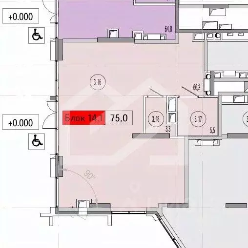 Торговая площадь в Москва Союз жилой комплекс, к3 (75 м) - Фото 2