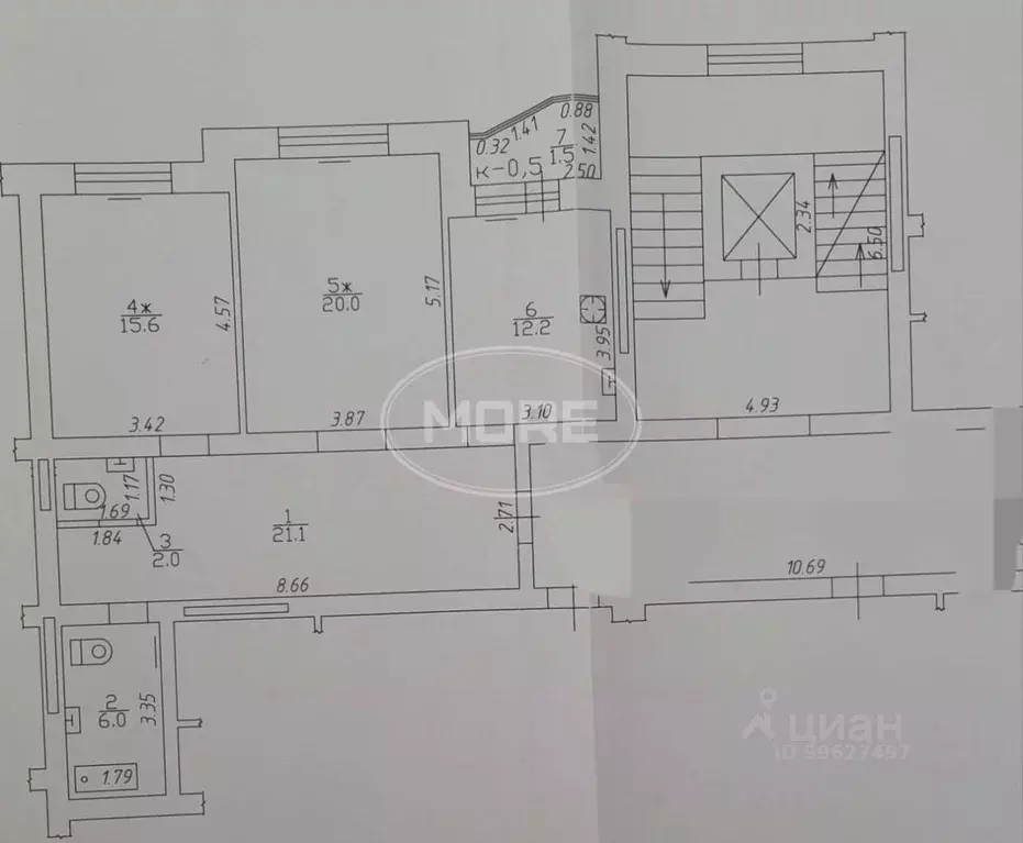 2-к кв. Калининградская область, Калининград Колхозная ул., 17 (78.4 ... - Фото 1