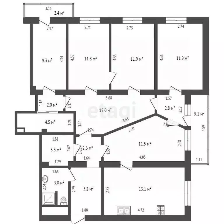 4-к кв. Краснодарский край, Геленджик ул. Орджоникидзе, 5А (113.2 м) - Фото 1