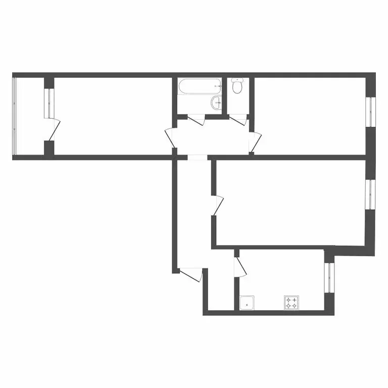 3-комнатная квартира: Тюмень, Широтная улица, 17 (63.5 м) - Фото 1
