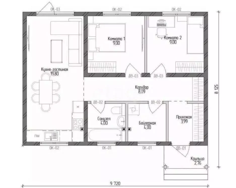Дом в Курская область, Курский район, Моковский сельсовет, д. Духовец ... - Фото 2