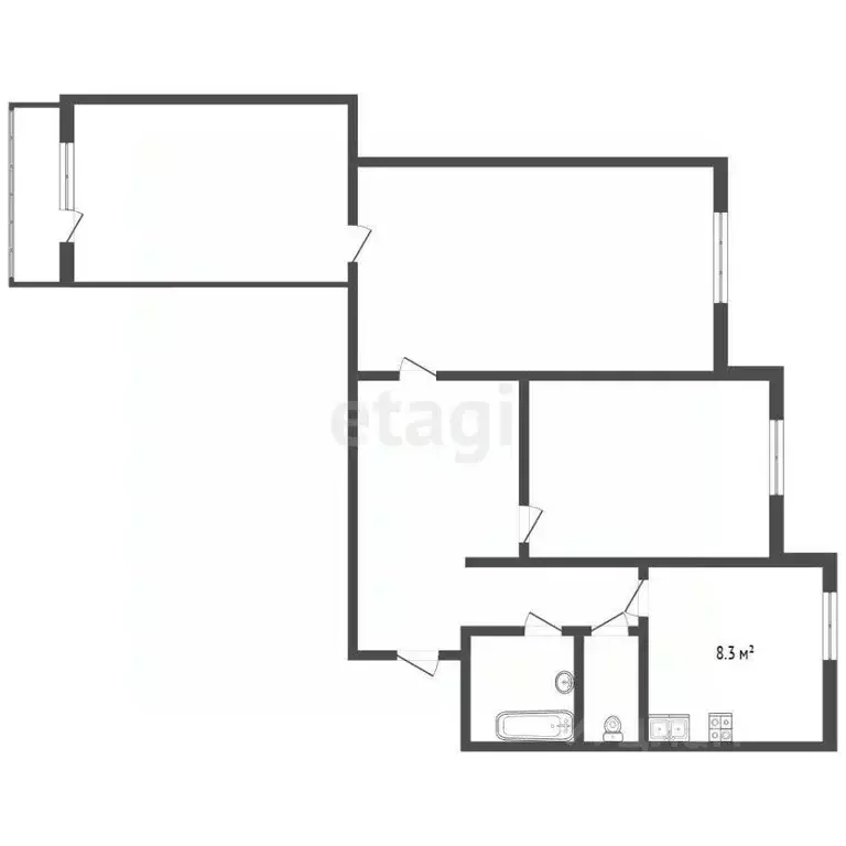 3-к кв. Ленинградская область, Никольское Тосненский район, Пионерская ... - Фото 1