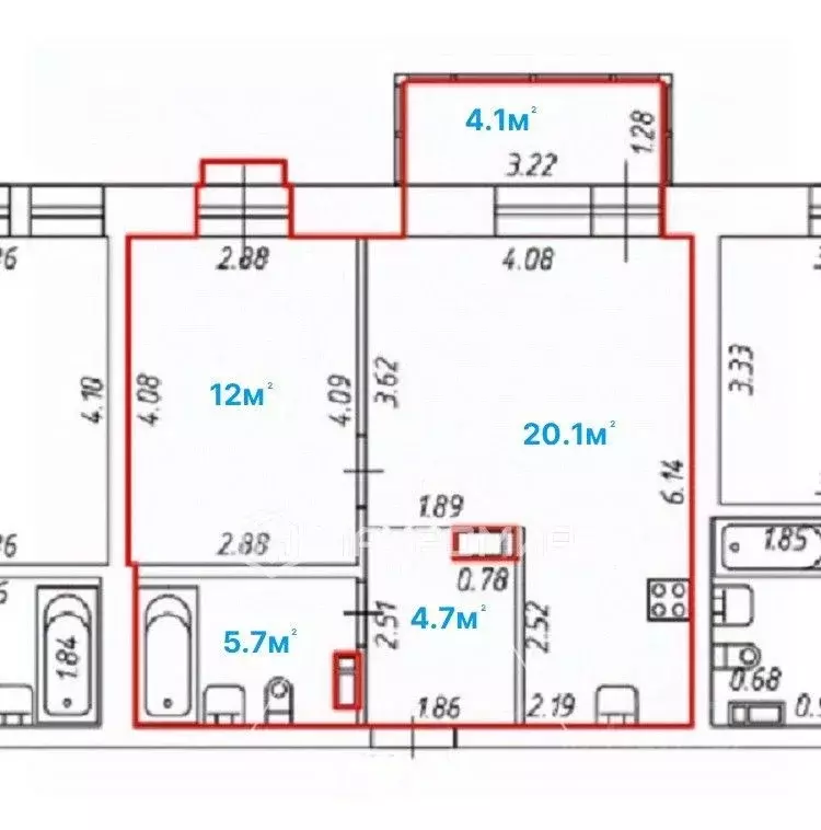 1-к кв. Ленинградская область, Ломоносовский район, Аннинское ... - Фото 2