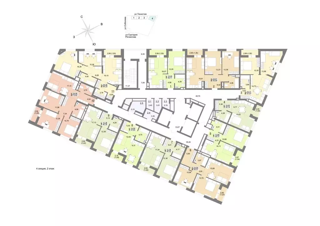 2-комнатная квартира: Екатеринбург, Тенистая улица, 8с5 (47.47 м) - Фото 0