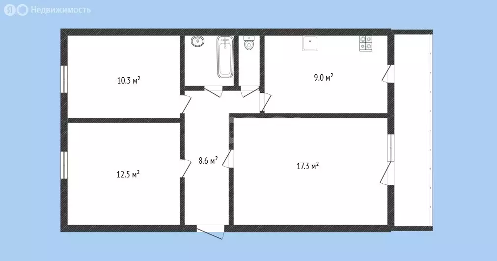 3-комнатная квартира: Черкесск, Международная улица, 5 (61.7 м) - Фото 1