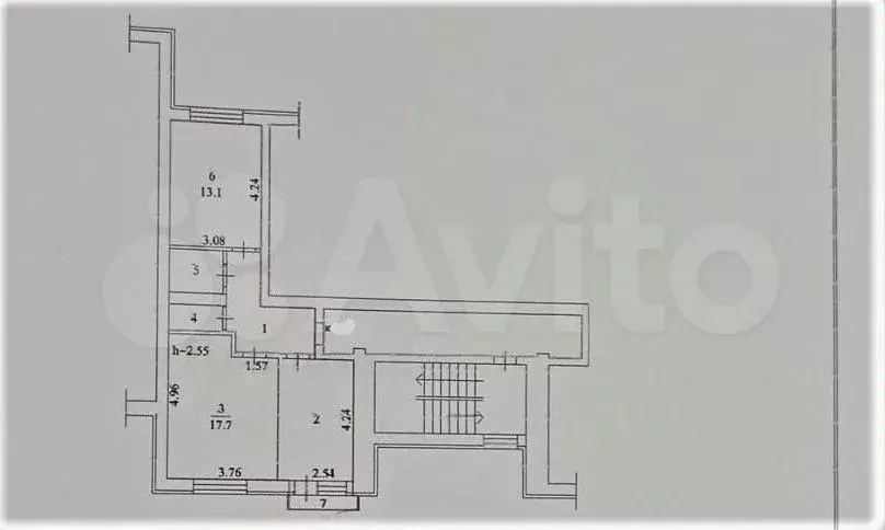 2-к. квартира, 53,3 м, 3/4 эт. - Фото 0