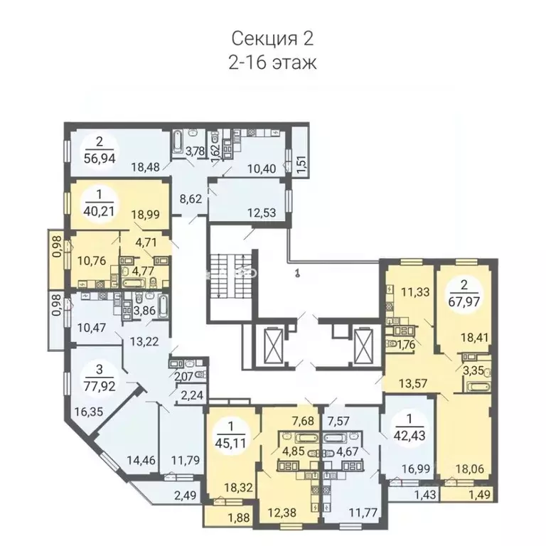 2-к кв. Челябинская область, Магнитогорск просп. Ленина, 114 (56.94 м) - Фото 2