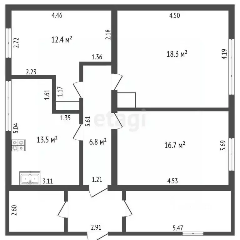 Дом в Марий Эл, Горномарийский район, Озеркинское с/пос, пос. Три ... - Фото 1