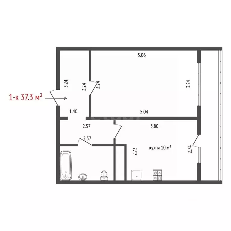 1-к кв. Свердловская область, Екатеринбург муниципальное образование, ... - Фото 2