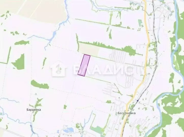 Участок в Пензенская область, с. Бессоновка проезд 2-й Ясный, 77 ... - Фото 2