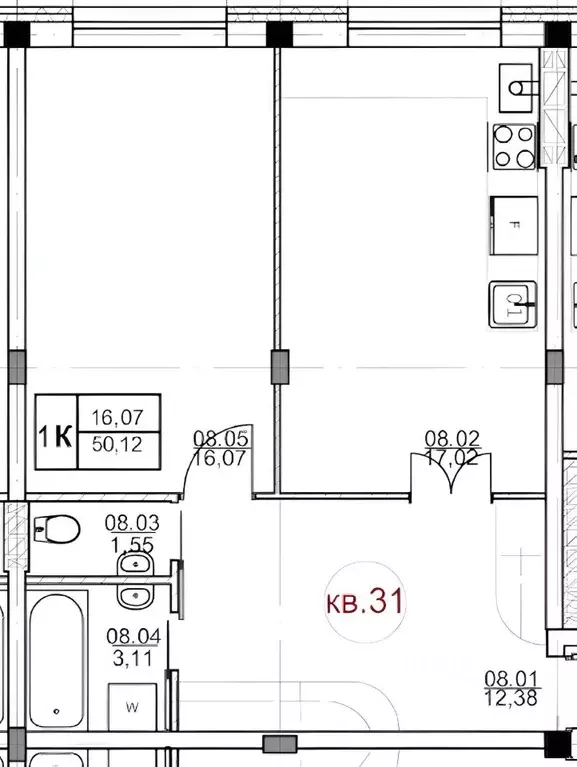 1-к кв. Московская область, Серпухов городской округ, д. Скрылья 276 ... - Фото 2