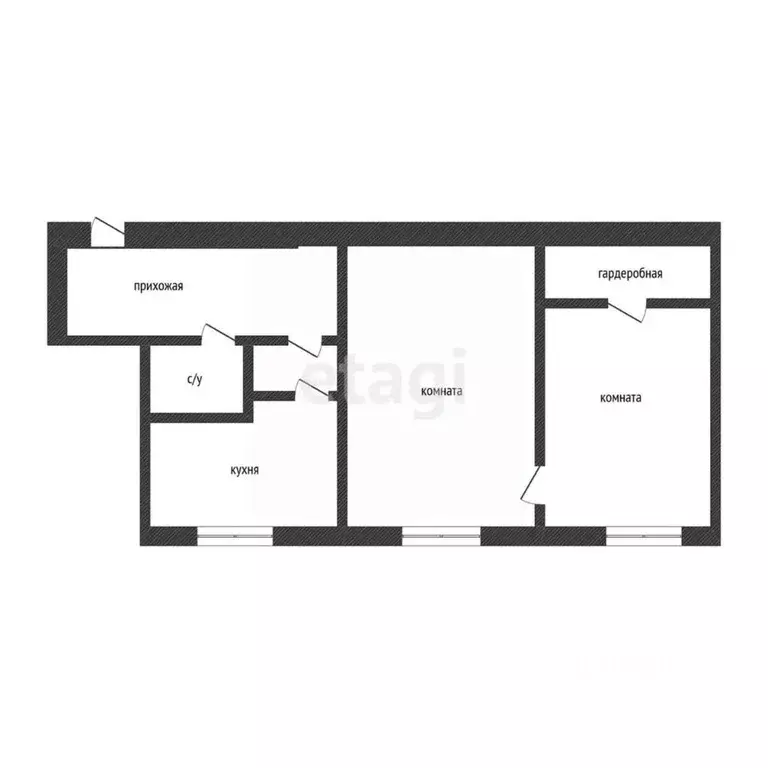 2-к кв. Курганская область, Курган ул. Гоголя, 125 (45.8 м) - Фото 2