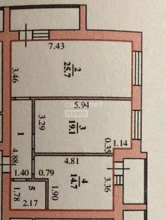 2-к кв. Липецкая область, Липецк ул. А.Г. Стаханова, 69 (70.2 м) - Фото 2