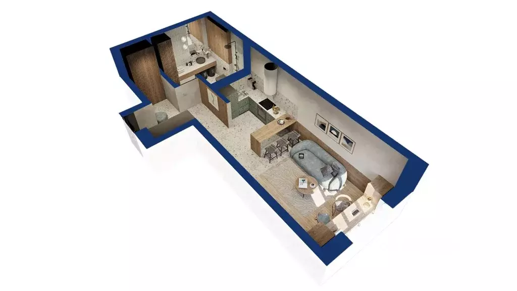 Студия Башкортостан, Уфа Глумилино жилрайон,  (38.07 м) - Фото 1