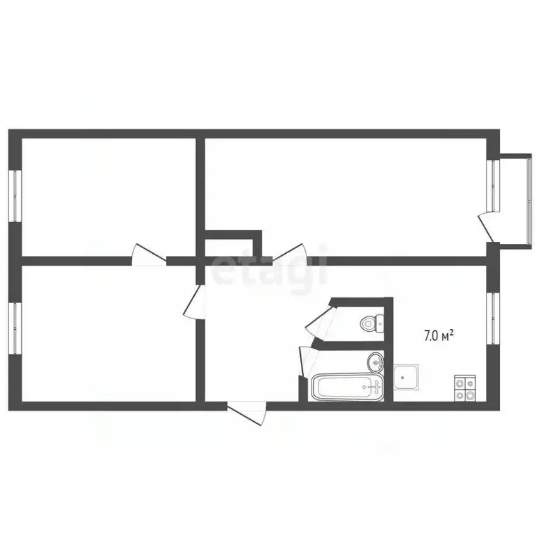 3-к кв. Владимирская область, Муром ул. Серова, 40 (60.0 м) - Фото 2
