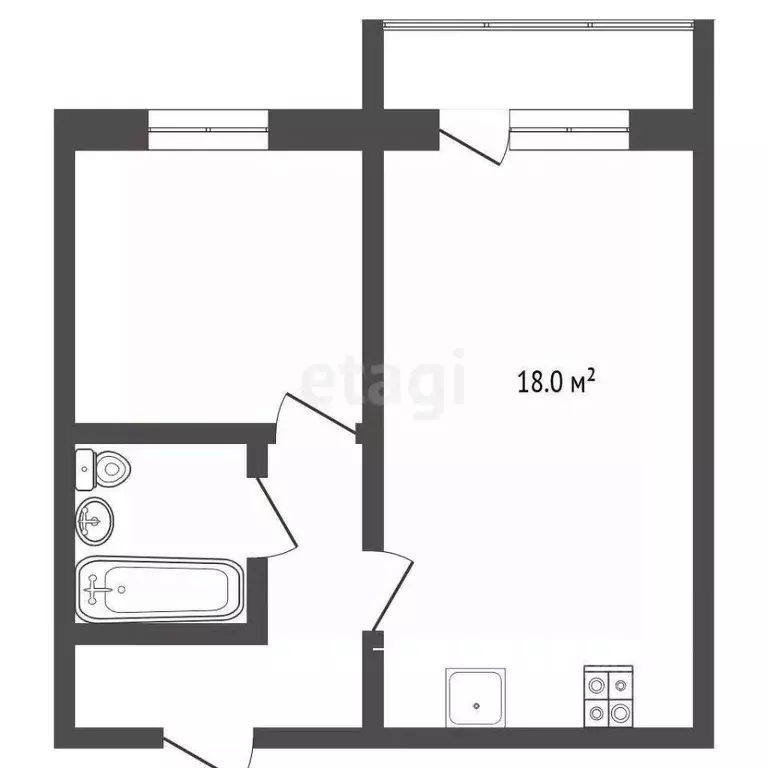 1-к кв. Ростовская область, Батайск ул. Ушинского, 29Ак1 (40.0 м) - Фото 1