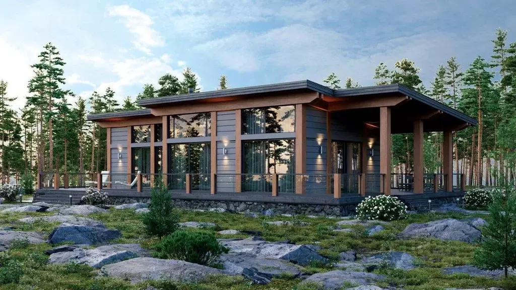 Коттедж в Ленинградская область, Приозерский район, Ромашкинское ... - Фото 0