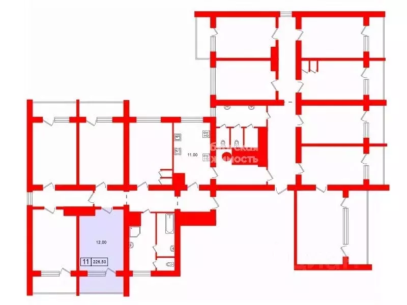 Комната Санкт-Петербург Ленская ул., 16К1 (12.0 м) - Фото 2