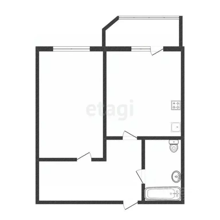 1-к кв. Ханты-Мансийский АО, Сургут ул. Генерала Иванова, 3/2 (46.0 м) - Фото 1